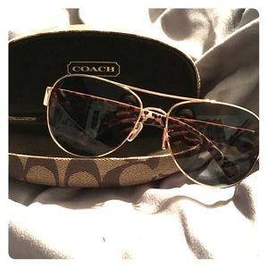 Coach polarized aviator women’s sunglasses